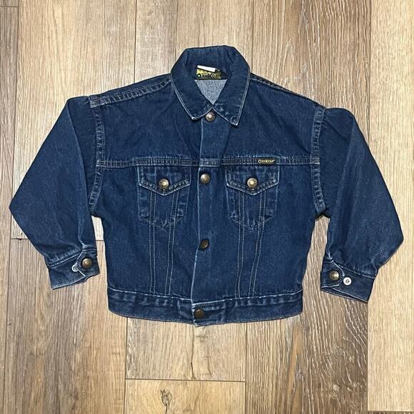 OshKosh B'gosh Other - Vtg Oshkosh B Gosh Denim Jean Jacket Kids Sz 4 Toddler Snap Button Union USA